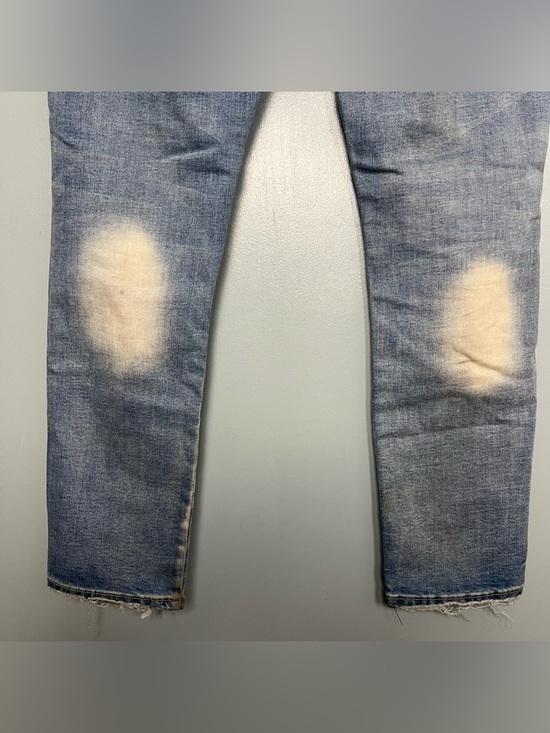 AMIRI Men’s Light Blue Denim Jeans with Distressing Patchwork Bandana Size 40 - Picture 6 of 13